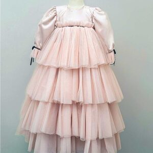 Peach Layered Tutu Girls  Celebration Dress